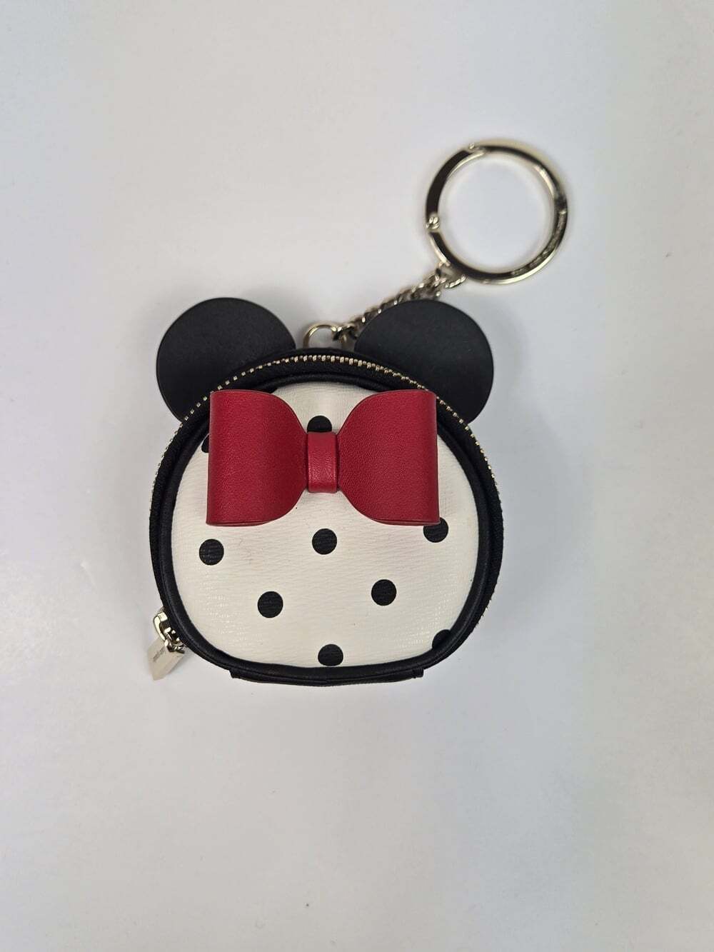 Kate Spade x Disney Minnie Mouse Coin Purse Keychain Bag Charm Black Red
